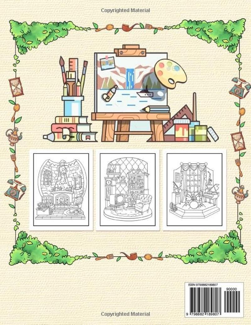 Relaxing Corners: Whimsical Houses Adult Coloring Book with Peaceful, Little Cozy Spaces For Stress Relief, Meaningful Gifts for Adults to Color and ... (Artist Wisdom Stress Relaxation Series)